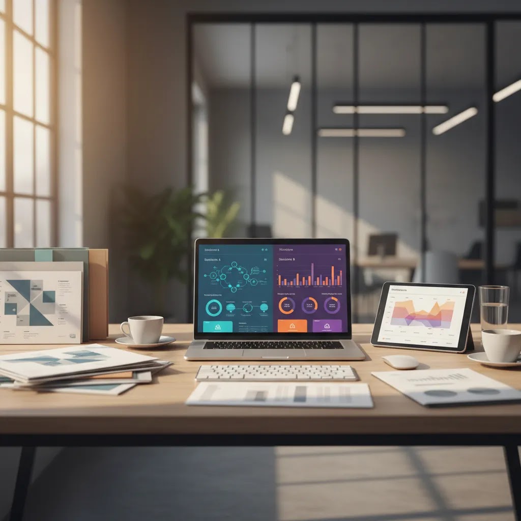 dora software comparison workspace with compliance dashboards and evaluation screens